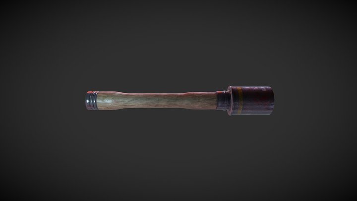 Stick German Granade 3D Model