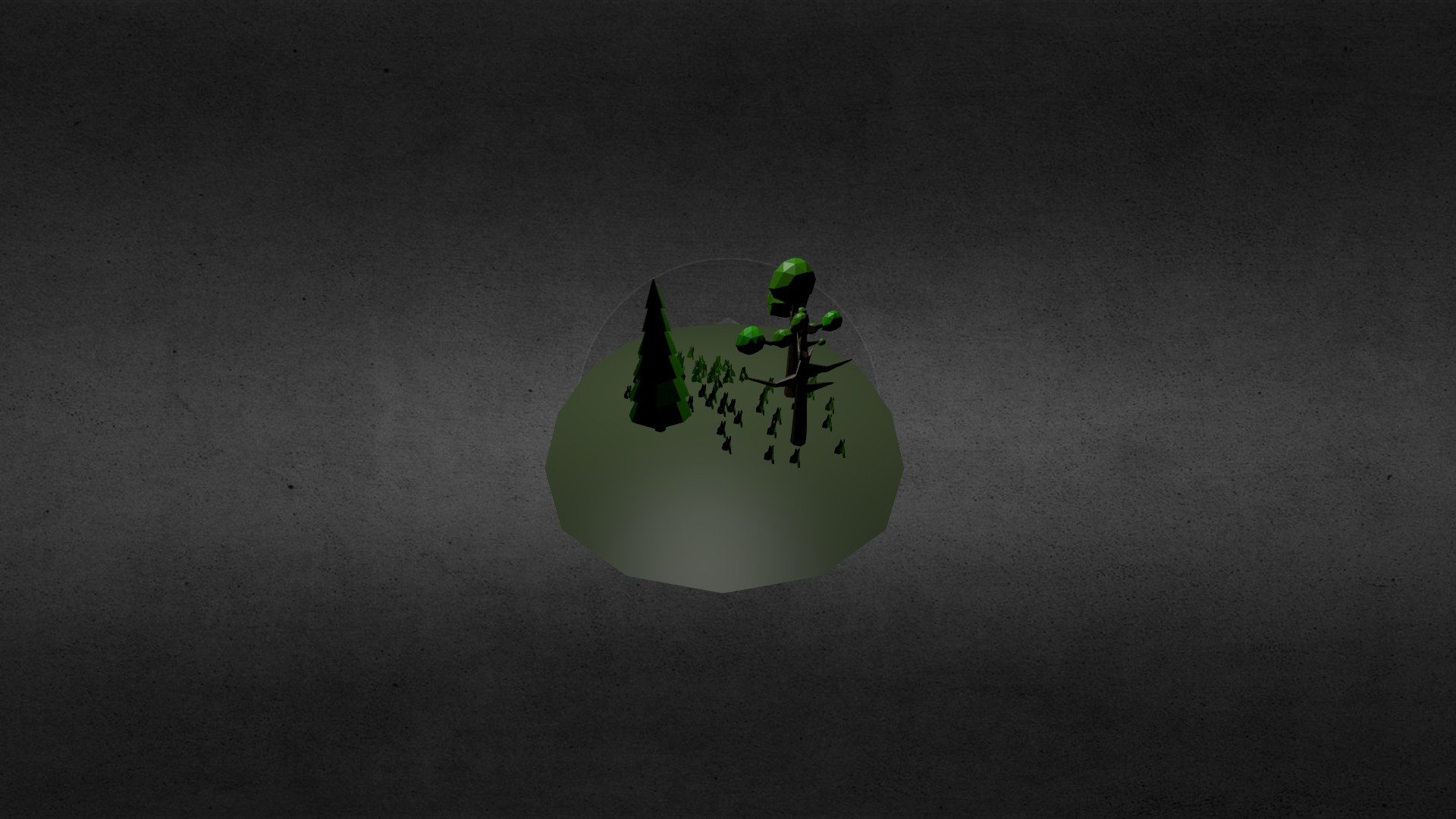 low-poly forest