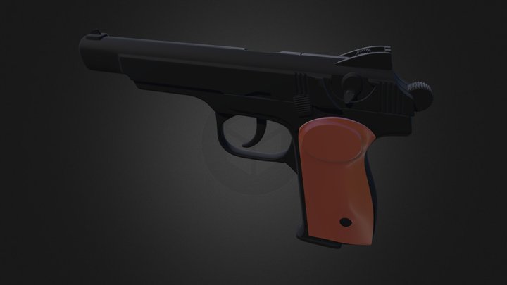 The Stechkin system gun 3D Model