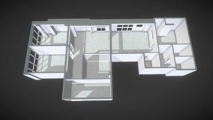 Office Layout 3D Model