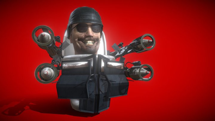Quad launcher skibidi toilet – Modèle 3D gratuit STL