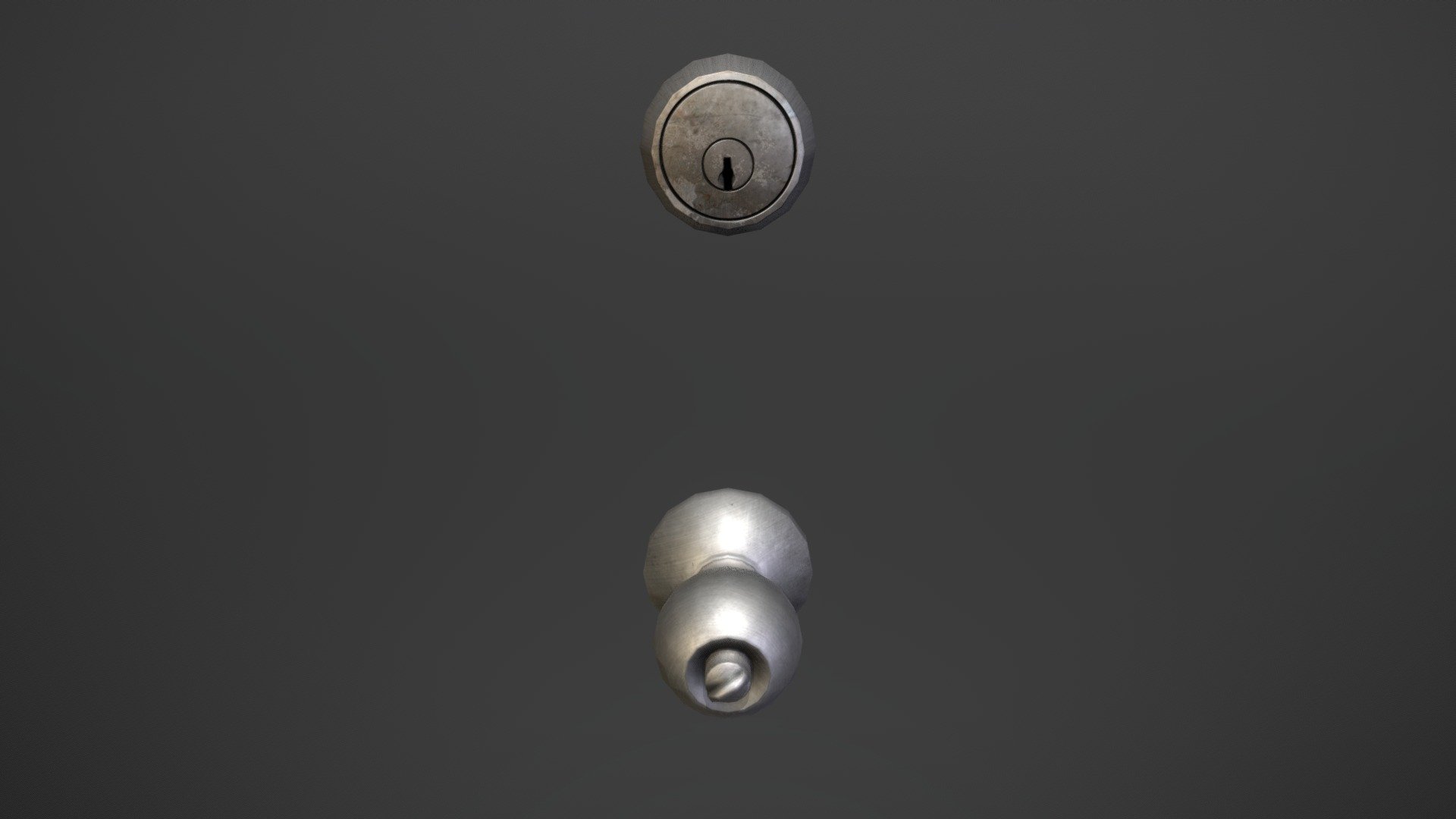 Metal Door Knob with Deadbolt Lock