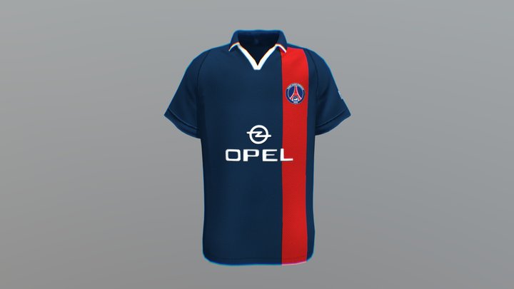 PSG Retro Shirt 3D Model