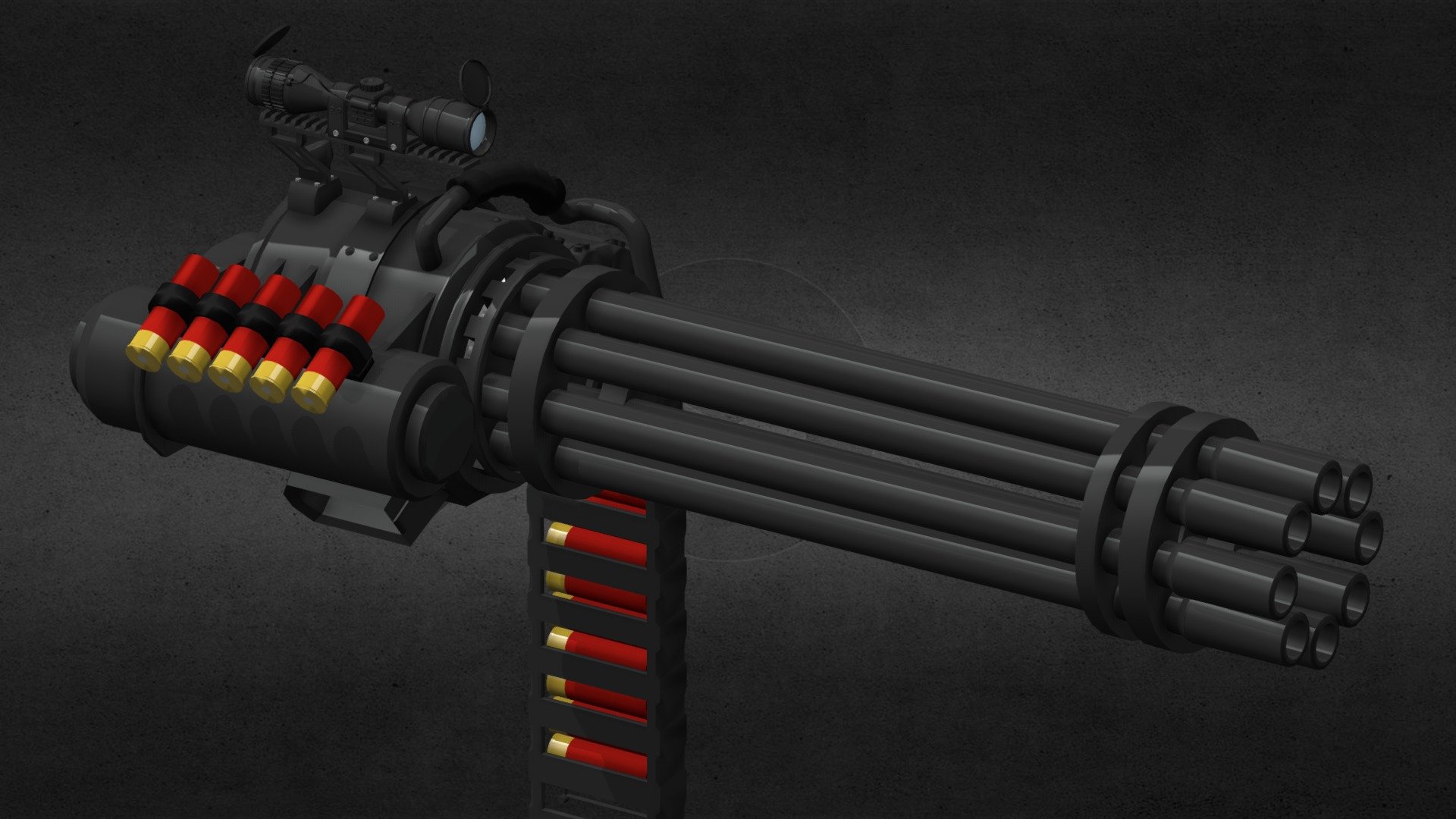 Gatling Shotty v1.0 - 3D model by wattsx [3c763c5] - Sketchfab