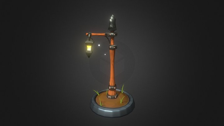 Lonely lamp post 3D Model