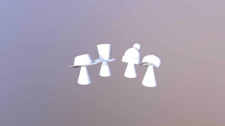 Crazy Hats Collection 3D Model