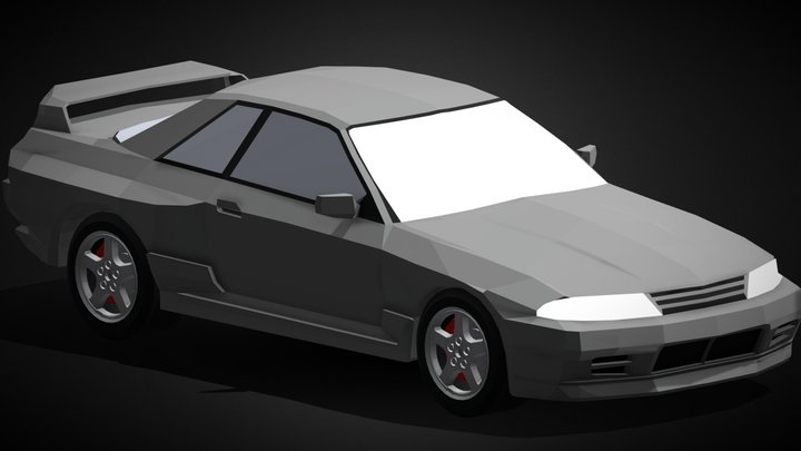 Nissan Skyline R32 -  Low Poly 3D Model