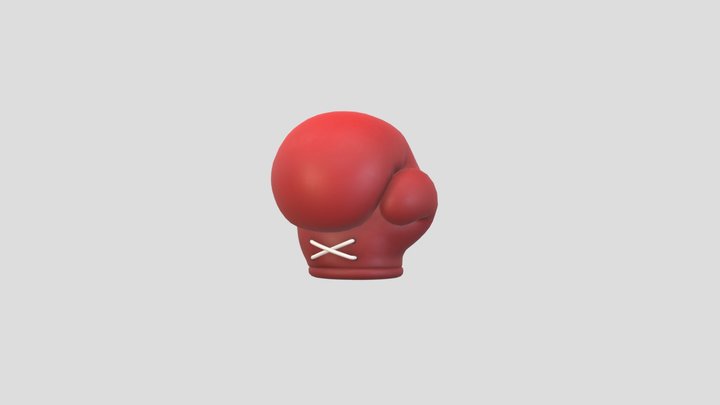 Cartoon Boxing Glove 3D Model