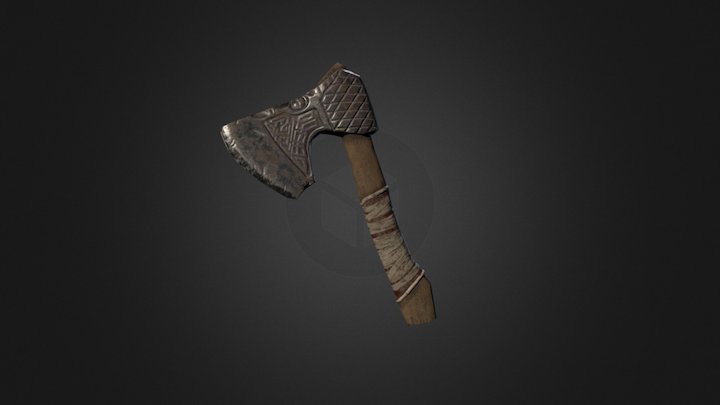 Viking Axe Completed 3D Model