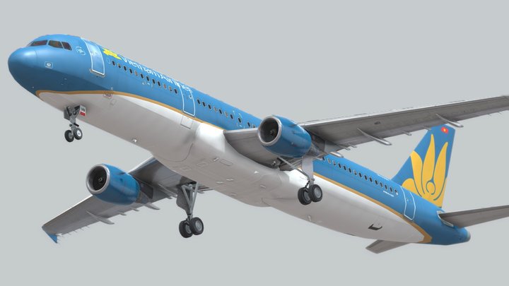 Vietnam Airlines Airbus A321-200 – Free 3D Model STL