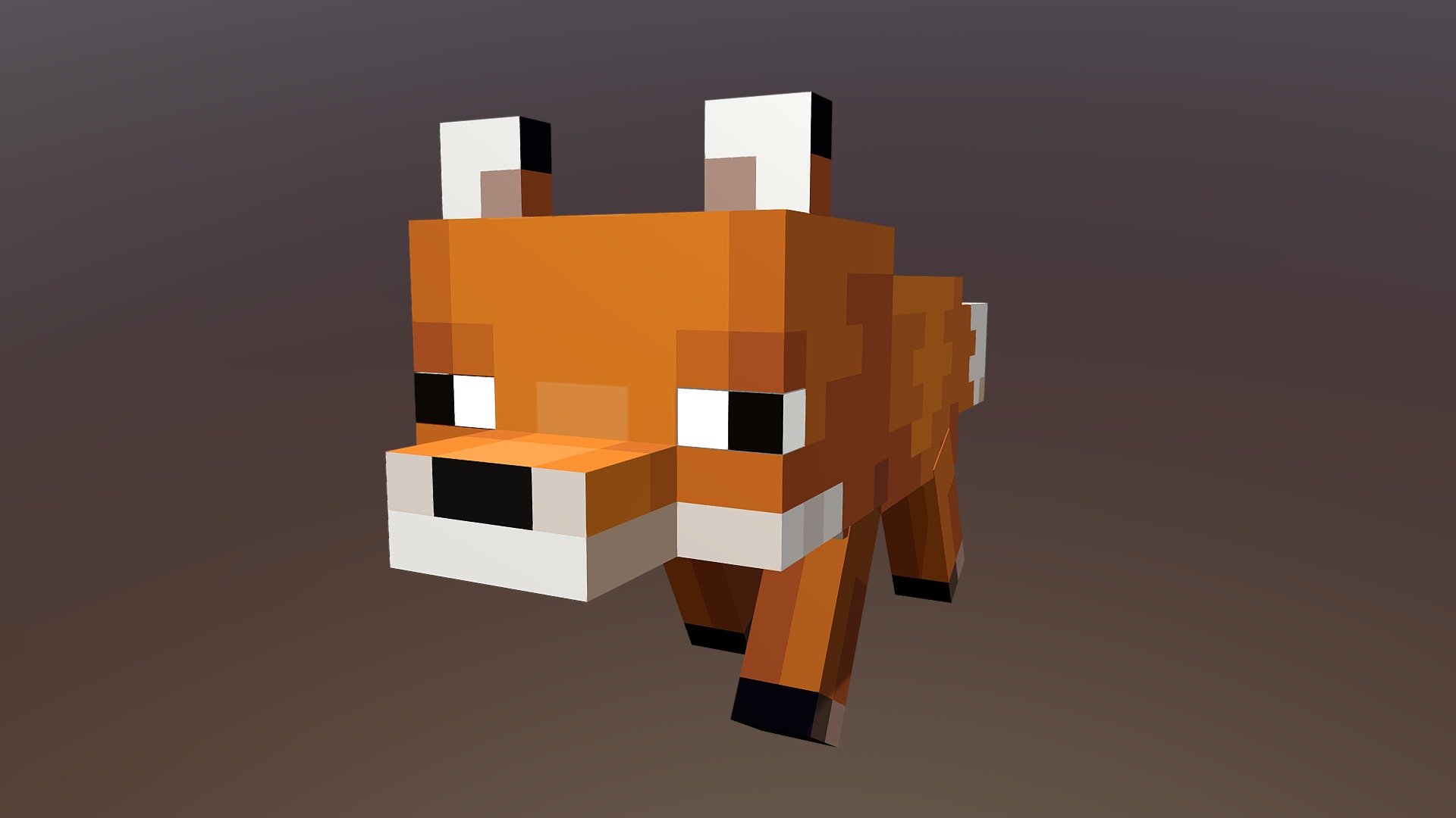 Fox Minecraft - Download Free 3D Model By Kuzneciv (@Kuznecivblender)  [3C7B1E0]