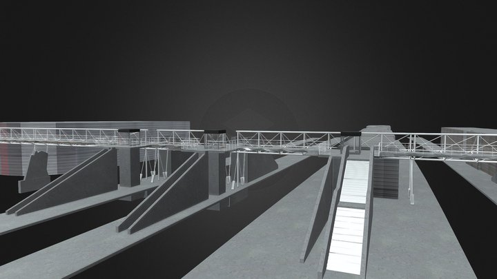 Passerelles Mantes 3D Model