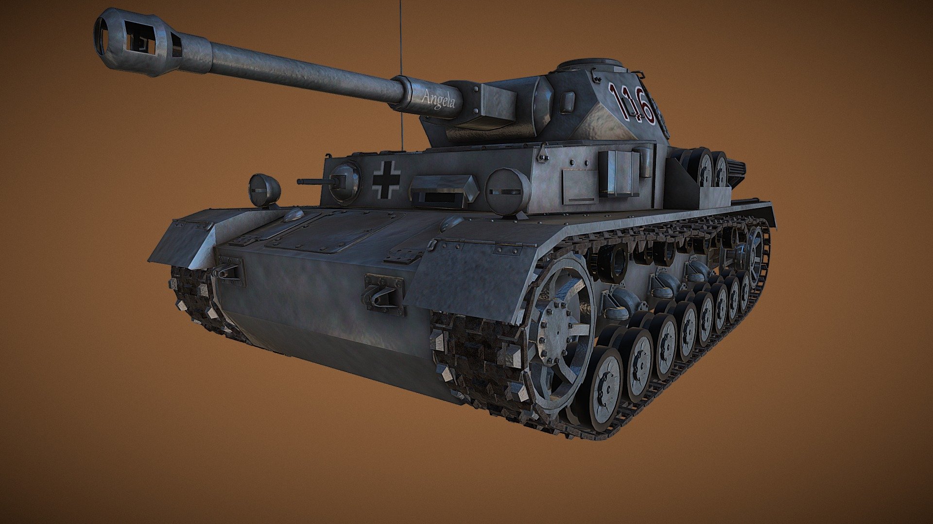 Panzer IV - 3D model by Cristian Vasilasi (@cristian.vasilasi) [3c7d48f ...