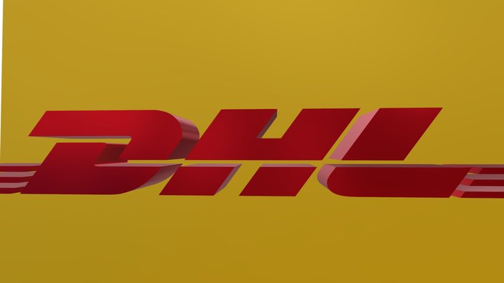 DHL logo 3D Model