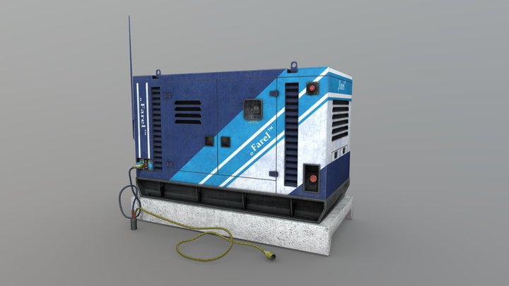 Generator - Industrial (Game-Ready) 3D Model