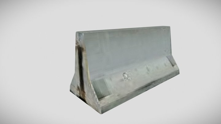 PSX style jersey barrier 3D Model
