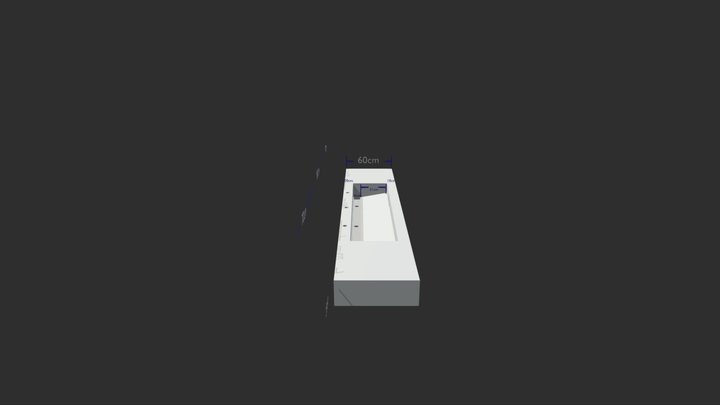washbasin  60x320cm 3D Model