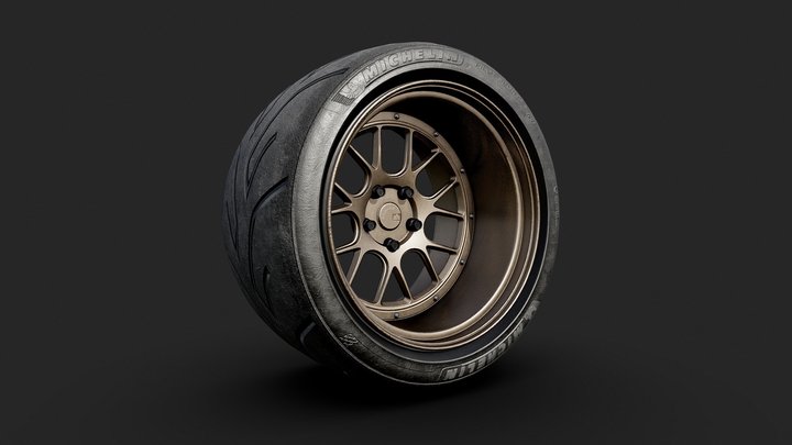 Aodhan DS06 & Semi-slick Tire 3D Model