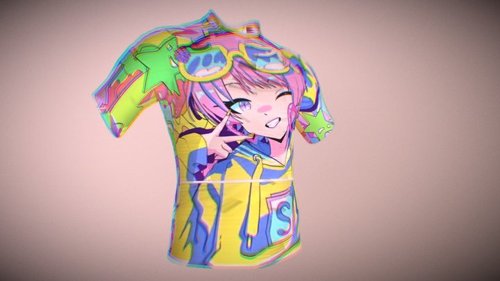 Футболка Аниме - T-shirt Anime 3D Model