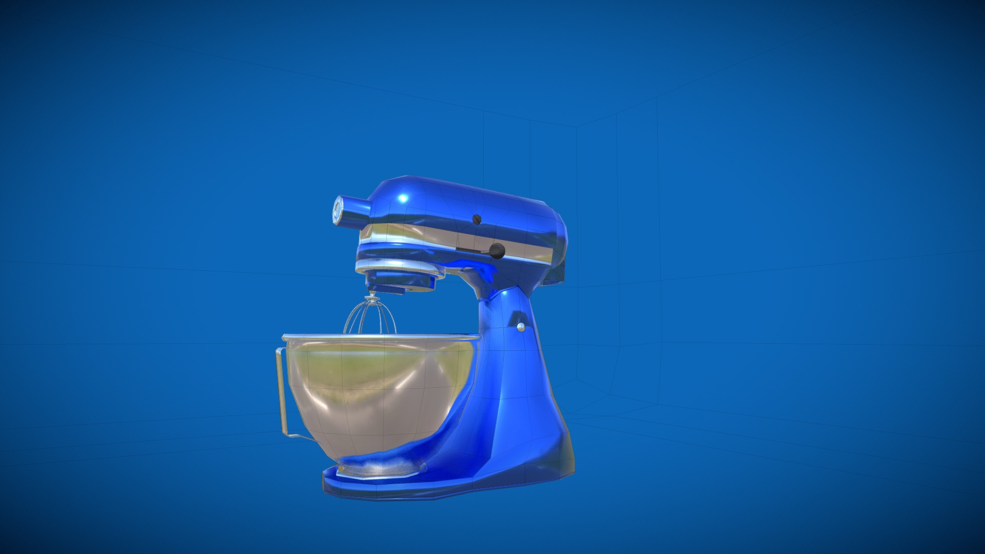 3D model food Mixer kitchen appliance - This is a 3D model of the food Mixer kitchen appliance. The 3D model is about a glass beaker with a liquid in it.