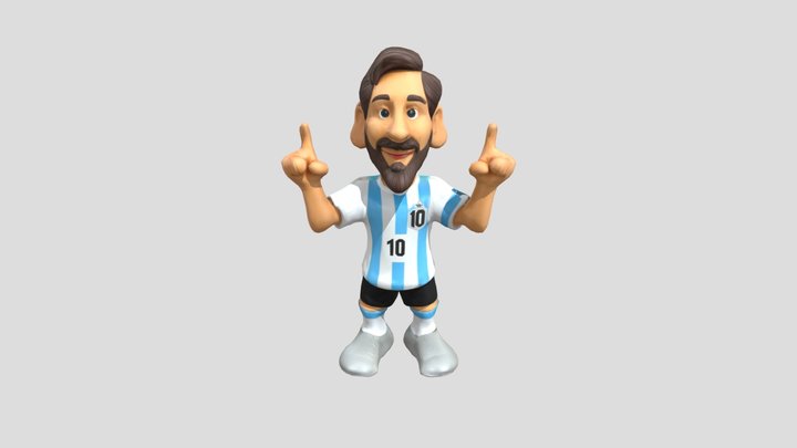 Football Figurine Celebration 3D Model