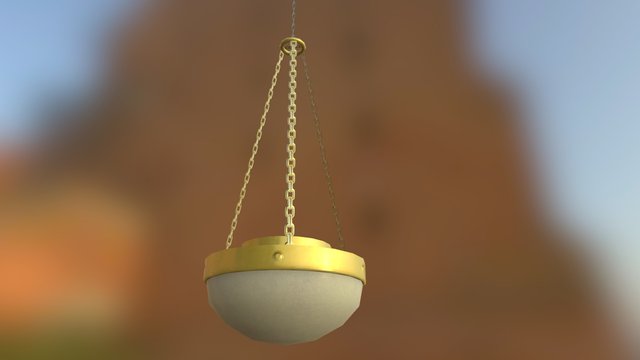 1920's Hanging Bar Light 3D Model