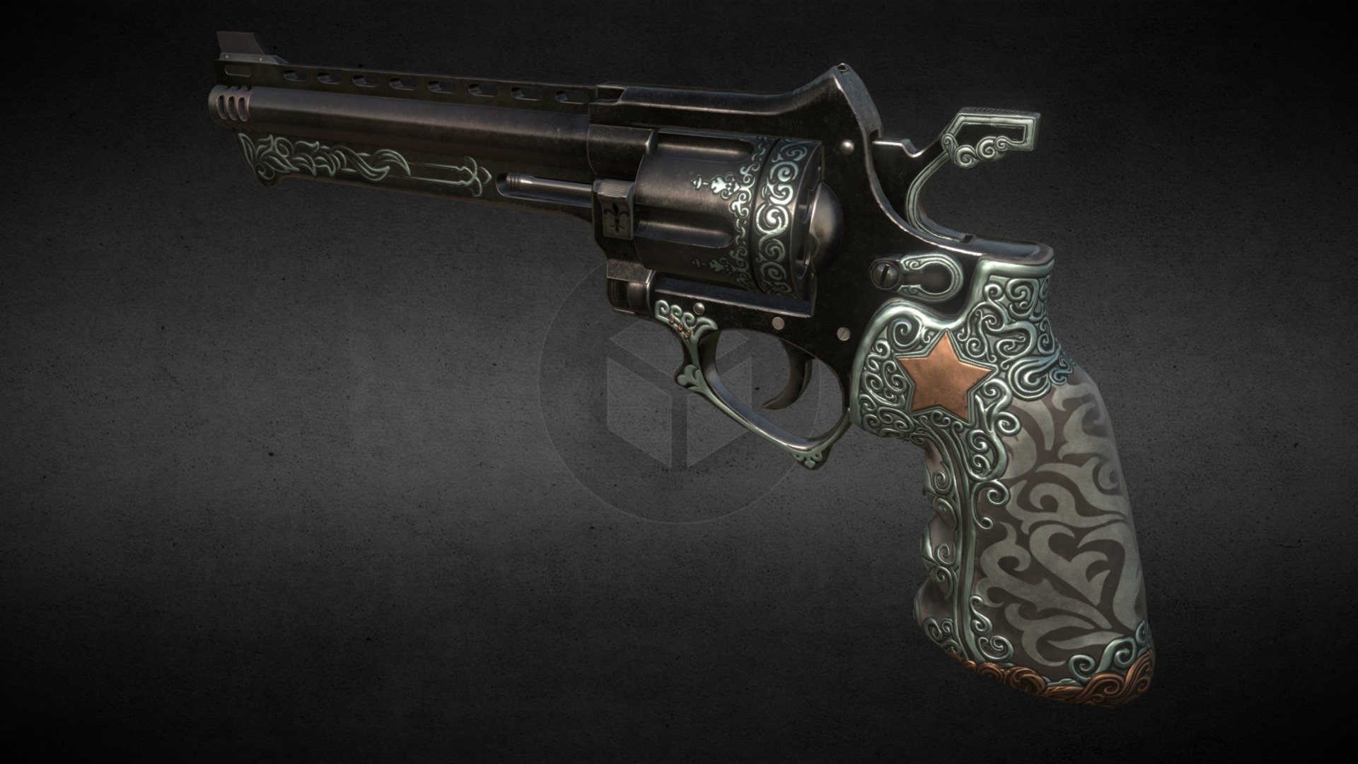 Sheriff_Gun_v08 - 3D model by leonik88 [3c8571d] - Sketchfab