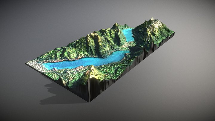 Interlaken, Switzerland 3D Model