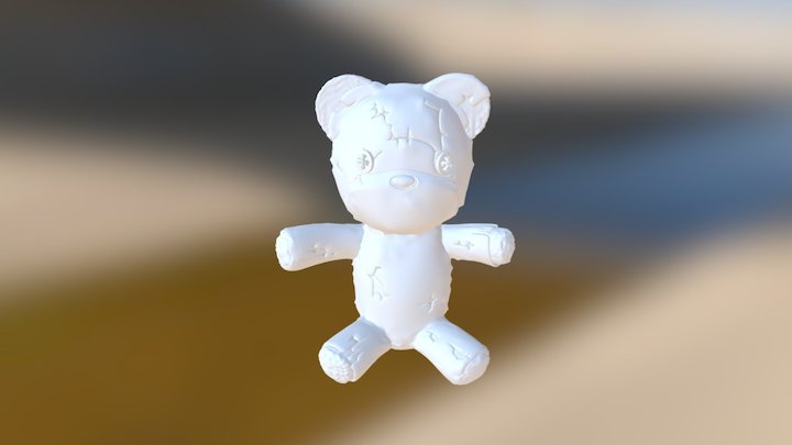 Stuffed Bear Untextured 3D Model