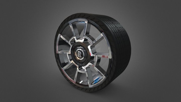 285/35_R21 _Rolls Royce Ghost Black Badge Wheel 3D Model