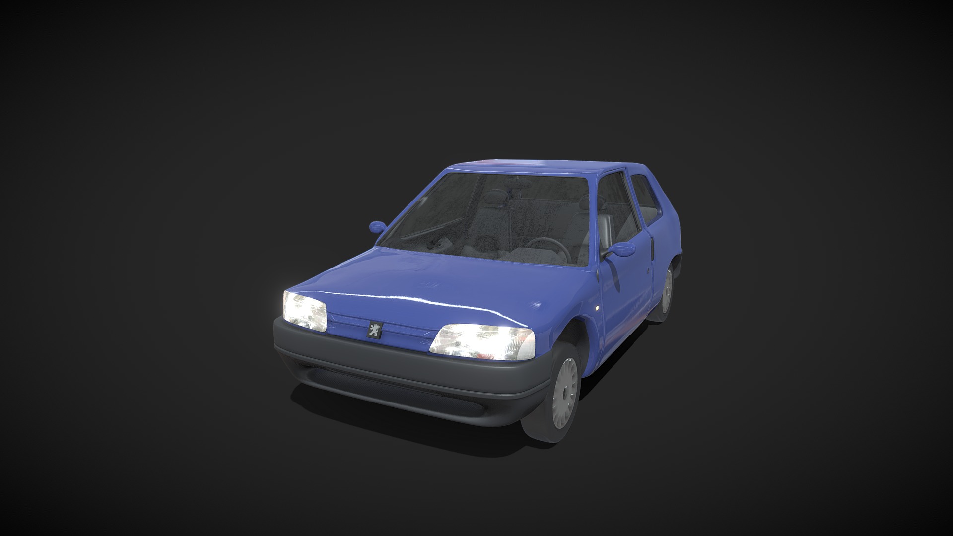 3D model Peugeot 106 1996 Low-poly 3D model
