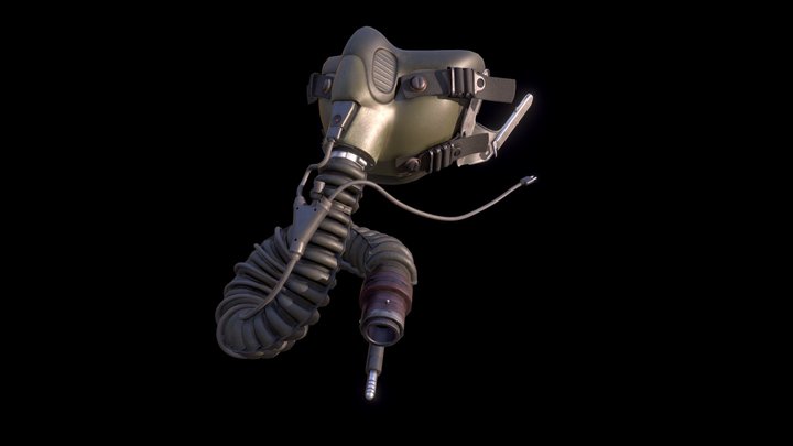 Oxygen Mask Type MBU-12/P 3D Model