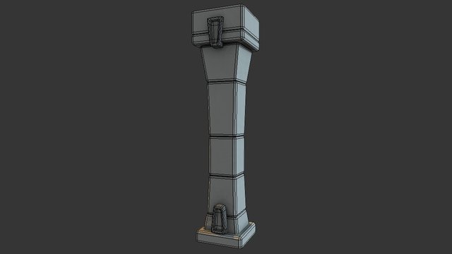 Stone Pillar 3D Model