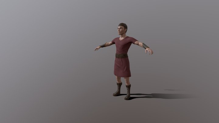 roman soldier charachter 3D Model