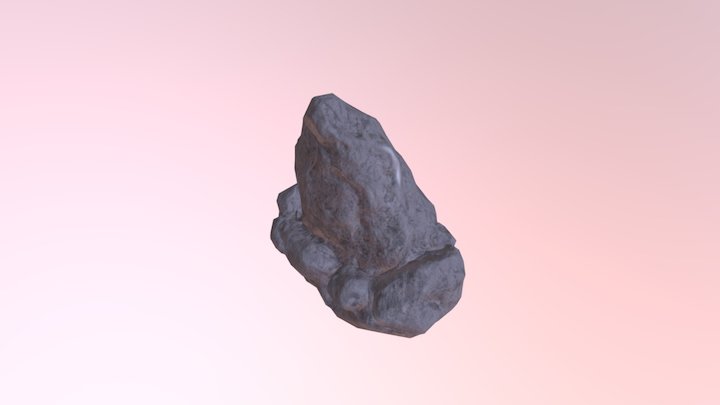 Low Poly Rock Formation 3D Model