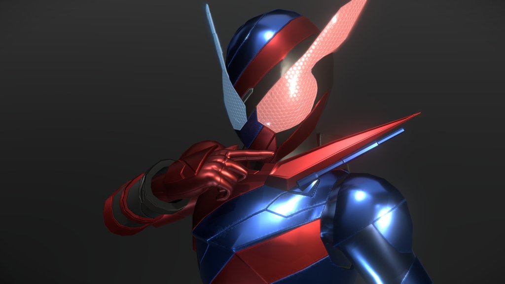 Kamen Rider A 3d Model Collection By 3dsenggkl Sketchfab 1894