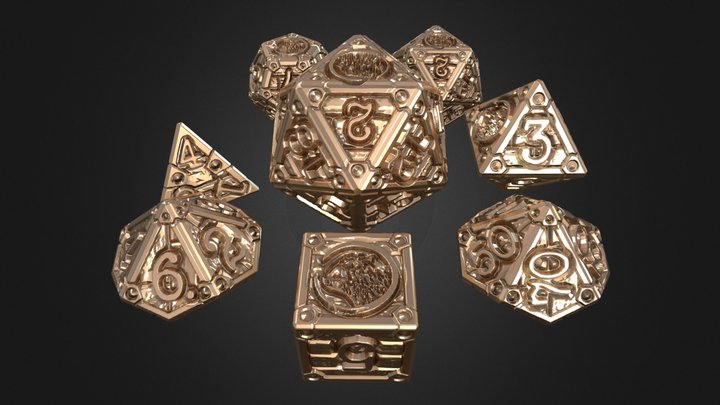 Capygon Dice - Treasure Set 3D Model