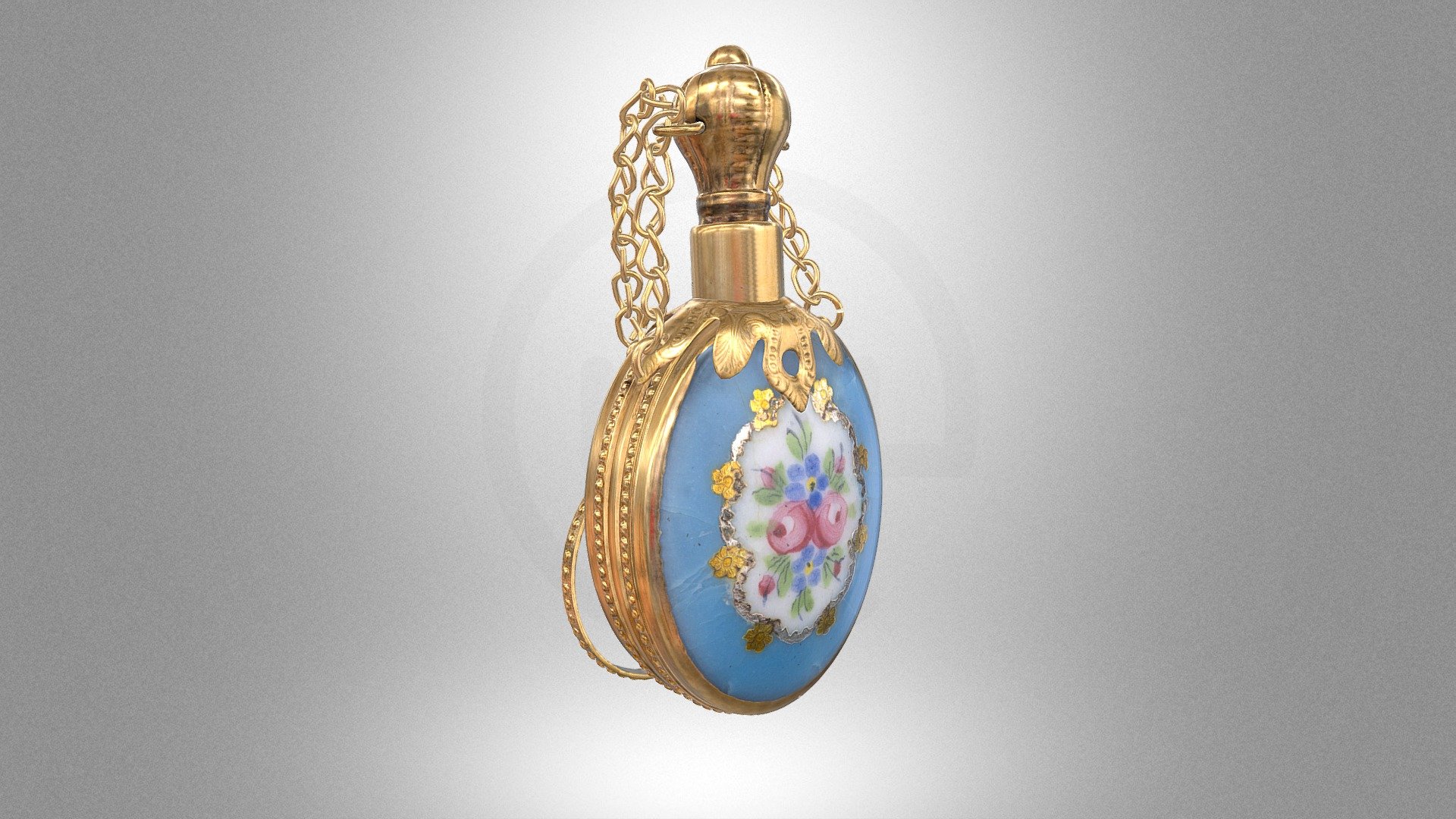 Perfume bottle on a chain