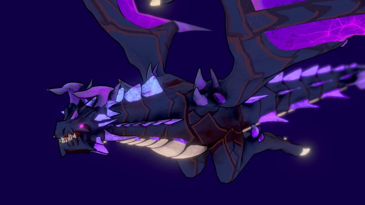 Low Poly Stylized Wyvern 3D Model
