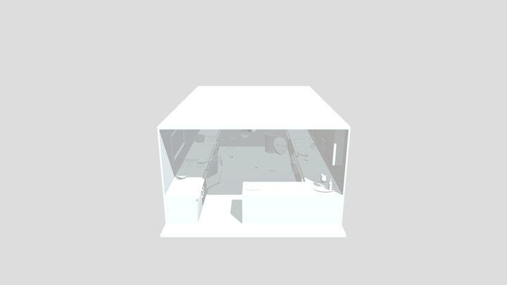 Messy Kitchen Diorama 3D Model