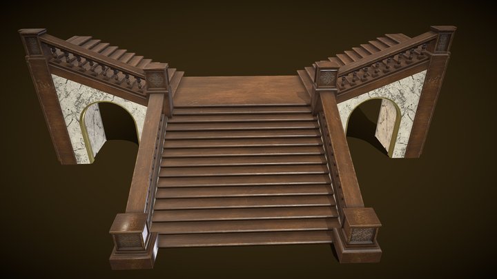 Wooden Stairs_21_MB – Gratis 3D-model STL