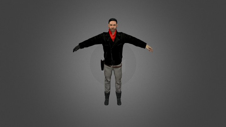 TWD Negan 3D Model