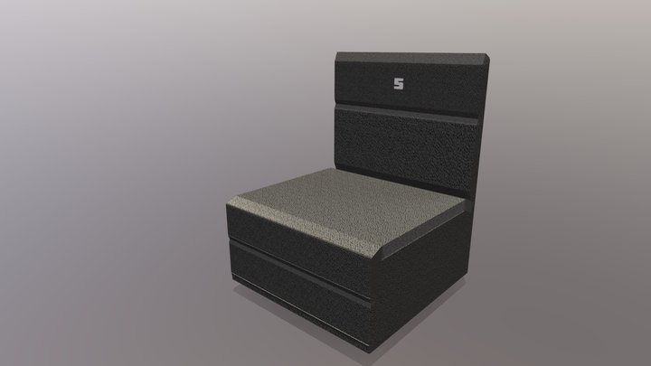 Simple Movie Theater Chair 3D Model