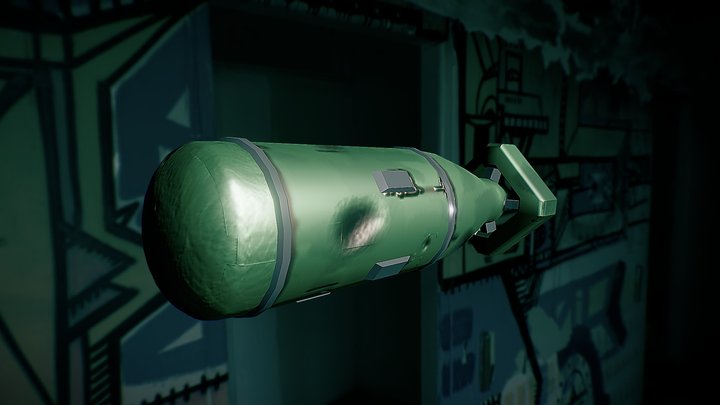 Rusty Bomb 3D Model
