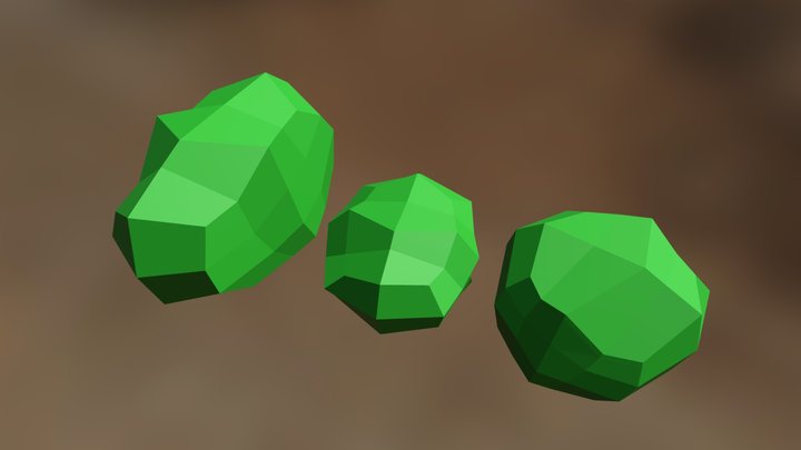 Low Poly Bush Asset 3D Model