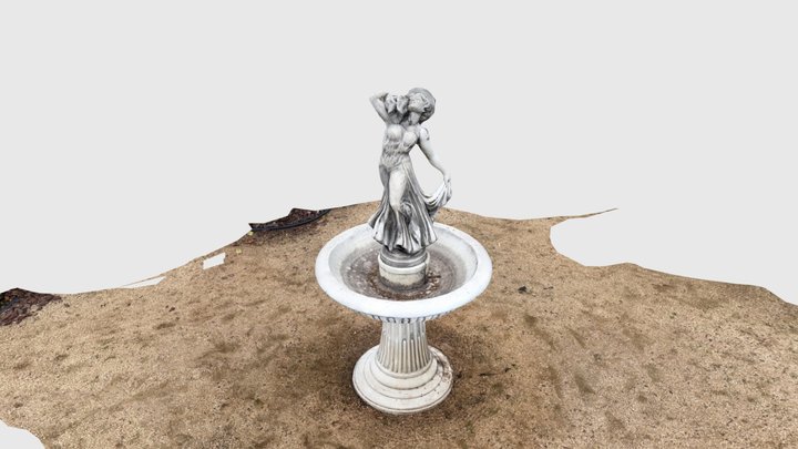 Water fountain in garden 3D Model