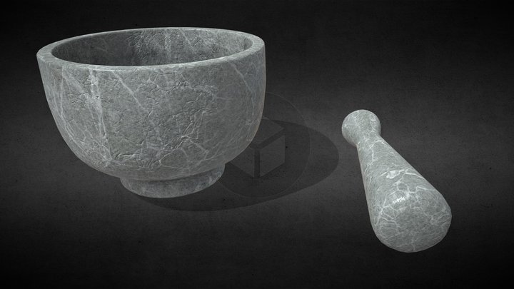 Mortar & Pestle 3D Model