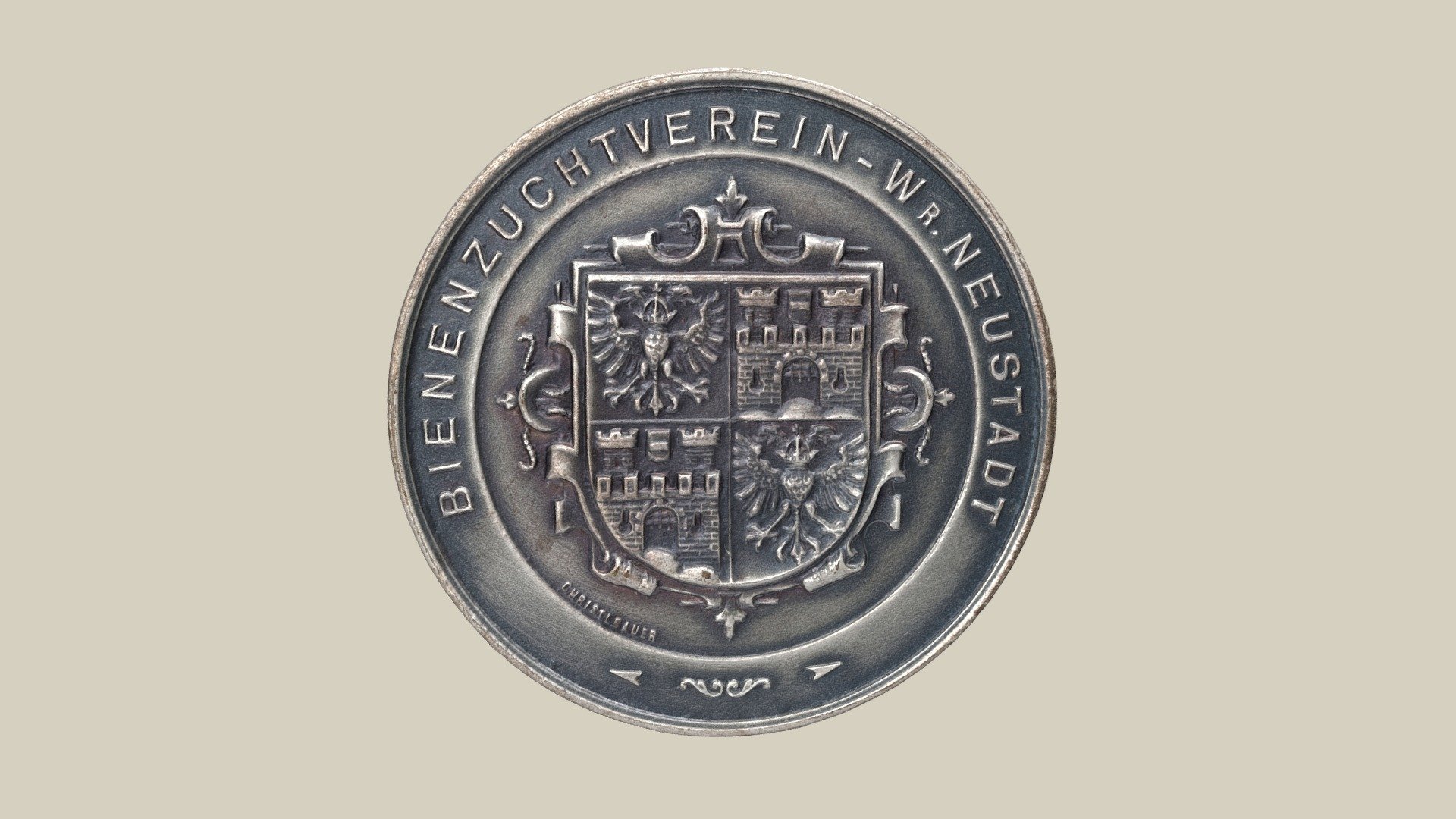 Medaille Bienenzuchtverein — Sketchfab embed 3D viewer