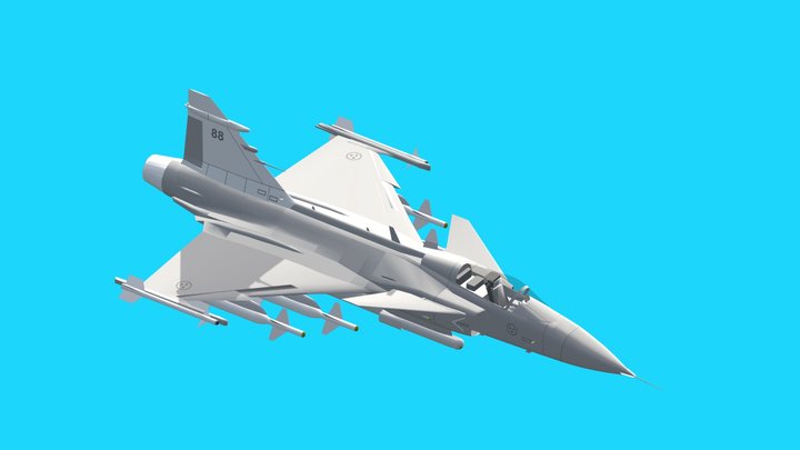 Saab Jas 39 Gripen 3D Model