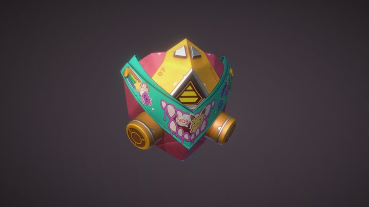 Cyber Punk Sweet Mask 3D Model